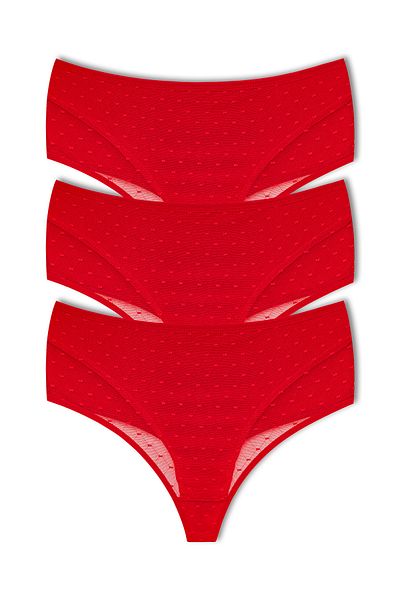HNX Women's Lace Front Thong Women's Panties 3-Pack
