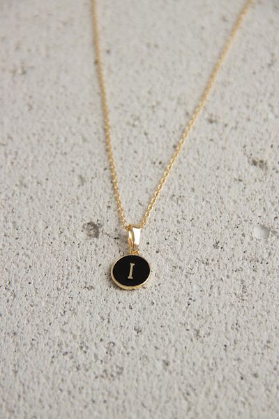Modex Gold Enamel Letter Necklace