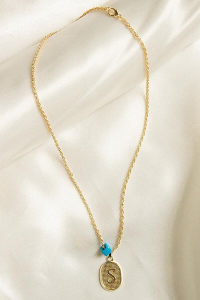 Modex Twisted Zinicr Letter S Necklace Gift for Lover