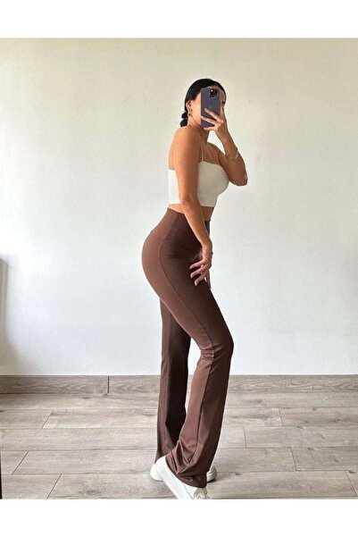 SHINE STYLE طماق واسعة يبرز انحناءات الجسم مبطن بالصوف الجوارب البنية