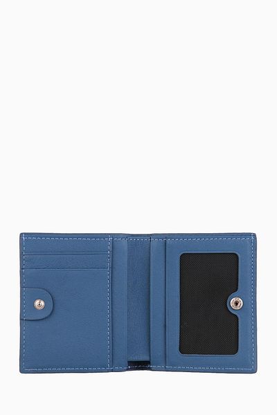 DAMY Mini portofel pentru femei din piele naturală cu protecție RFID 906 - albastru