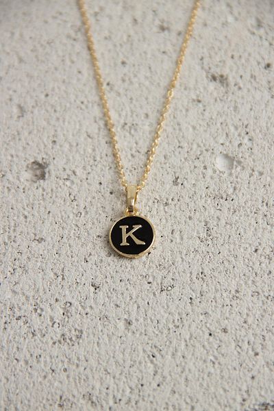 Modex Gold Enamel Letter Necklace