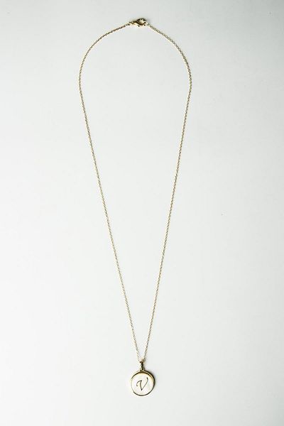 Modex Gold White Pearlescent Letter Necklace