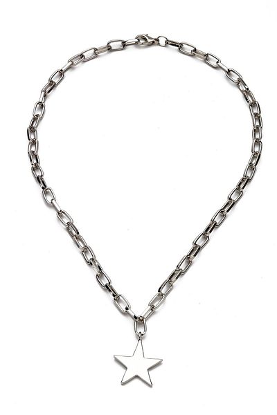 Modex Silver Color Star Figure Necklace