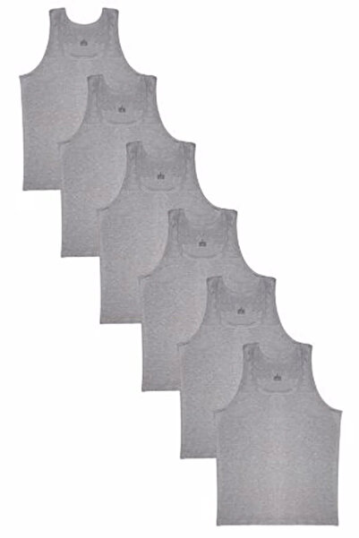 MOSTESS 6’lı Gri Erkek Çocuk Penye Atlet