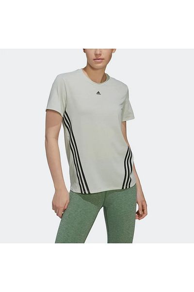 adidas T-shirt adidas Trainicons 3-Stripes Tee, Green, Women