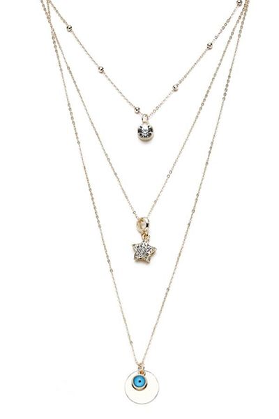 Modex Star figured triple necklace