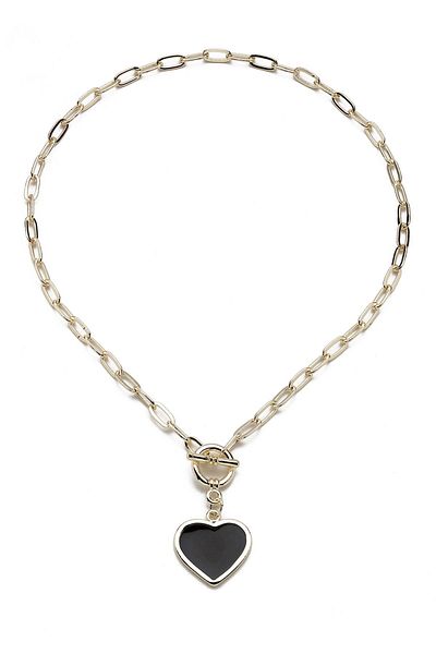 Modex Gold Yellow Heart Figure Necklace Gift for Lover