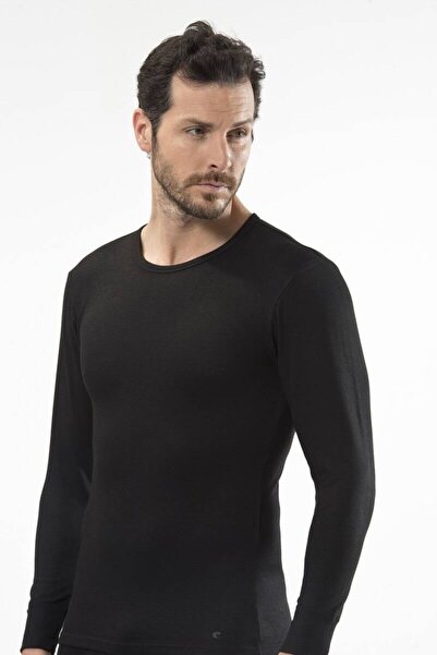 Cacharel - Thermal Long Sleeve Crew Neck Black