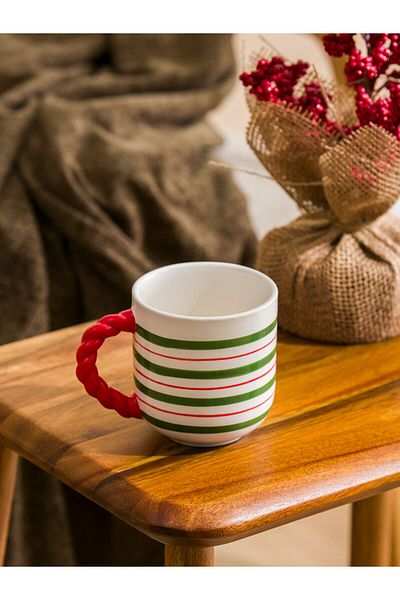 LC Waikiki Lcw Home Ecru Christmas Themed Ceramic Mug 400 ml