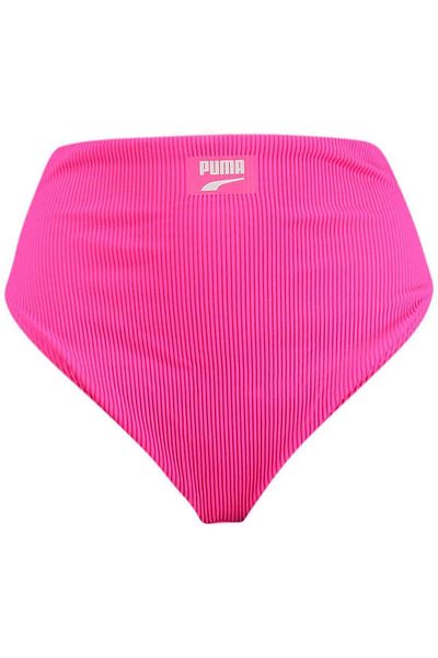 Puma Slips Puma Swim Women Žebrované kalhotky s vysokým pasem, Růžové, Dámské