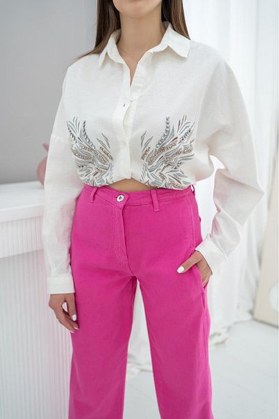 Elbee Fashion Woman Pantaloni cu talie înaltă