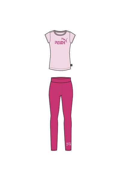 Puma Vybavení Puma Animal Tee Legíny Set G, Pink, Kids