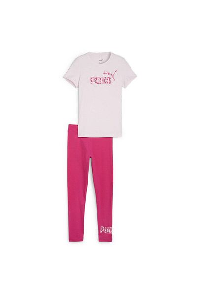Puma Vybavení Puma Animal Tee Legíny Set G, Pink, Kids