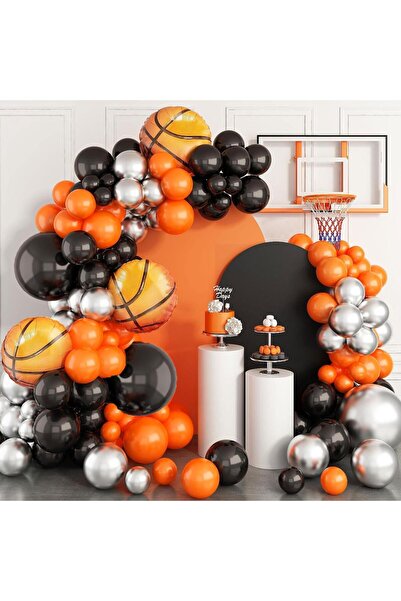 turkuaz parti Basketbol Konsept Balon Seti 45'li