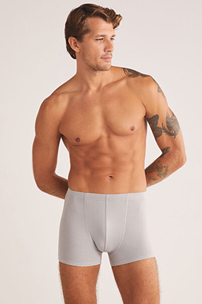 BENALİ Underwear (3 Pcs) Kom Grey Jacquard Pattern Men's Boxers