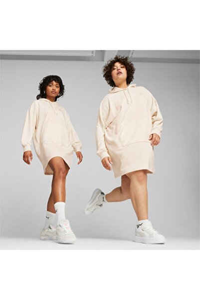 Puma Šaty Puma Classics s kapucí, béžové, dámské