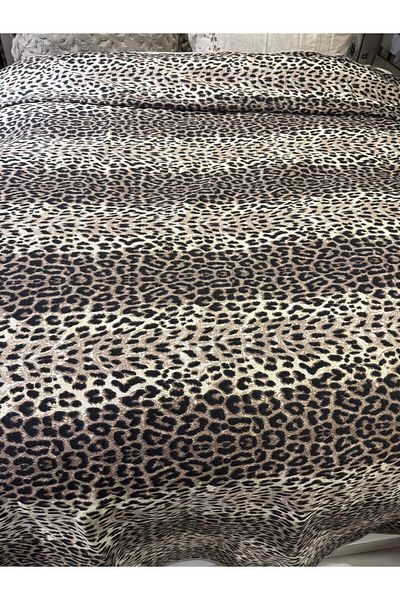 ŞENER HOME Leopard Printed 200X240 Cm. Double (Battal) Single Pique