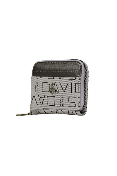 David Jones Γυναικείο μικρό πορτοφόλι & θήκη για κάρτες, μαλακό δερμάτινο πορτοφόλι με φερμουάρ με θήκη για κέρματα