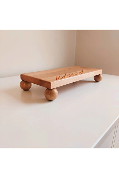 Maybawood Ahşap Top Ayaklı Sunumluk