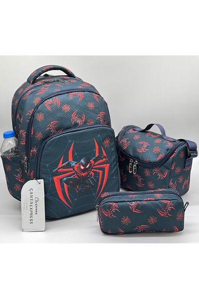 Bevitton Navy Blue Character Patterned Pen Holder Nutrition Boys' Primary School Bag Suit Primary School Bag