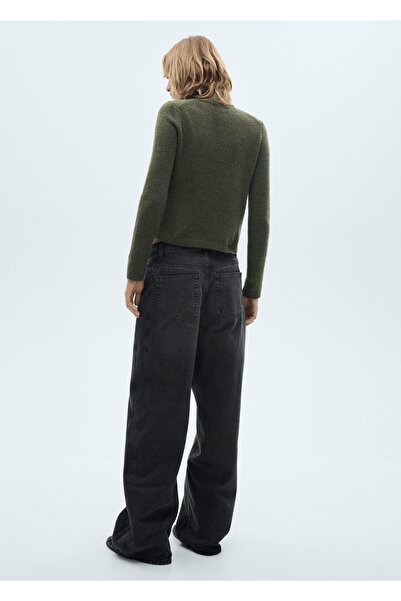 MANGO Woman Yüksek belli balon jean pantolon