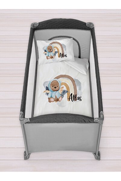 Homamia Isme Özel 75x120 Park Yatak Beşik Nevresim Takımı