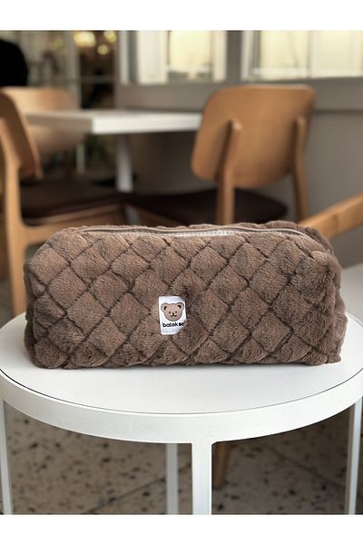 Batekso Τσάντα ταξιδιού για βελούδινα styling μαλλιών Bitter Brown - μέγεθος XL