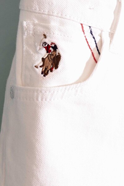U.S. Polo Assn. Erkek Çocuk Beyaz Jean Pantolon