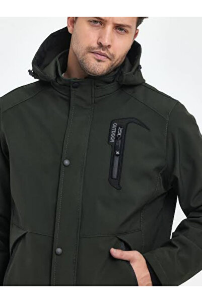 LUSSOLİFE Erkek Kapşonlu İçi Kürklü Mont