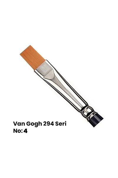 Van Gogh 294 Series Synthetic Flat Cut Tip Brush No 4