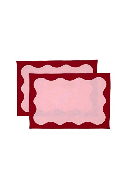 Matis Home Line نورا بينك طقم أمريكي مكون من قطعتين 35 × 50 سم