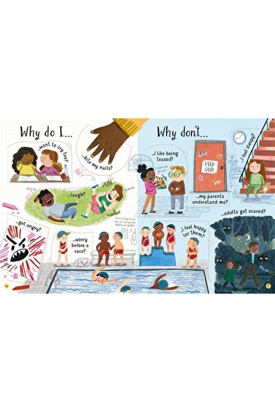 Usborne Întrebări și răspunsuri despre sentimente, de tipul „Ridicați clapeta”