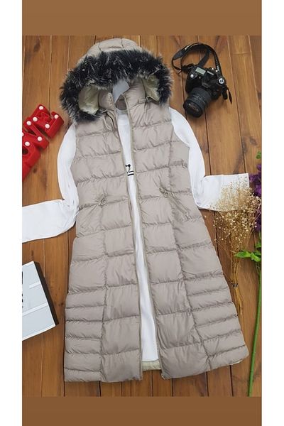 Eyyo Moda 1St Class Saw Inflatable Vest with Hood and Fur