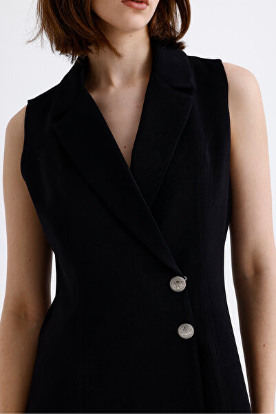 Sense Hürrem Long Sleeveless Lined Jacket Dress - Ckt35288 Brush Surface