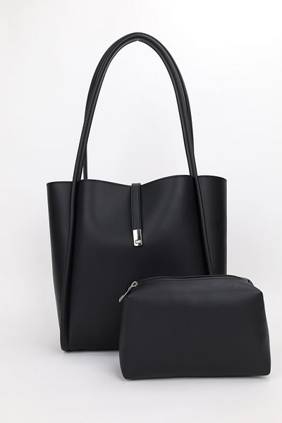NOTHING Women's Black Magnet Makeup Bag - L:30 W:33 W:15 cm Jade
