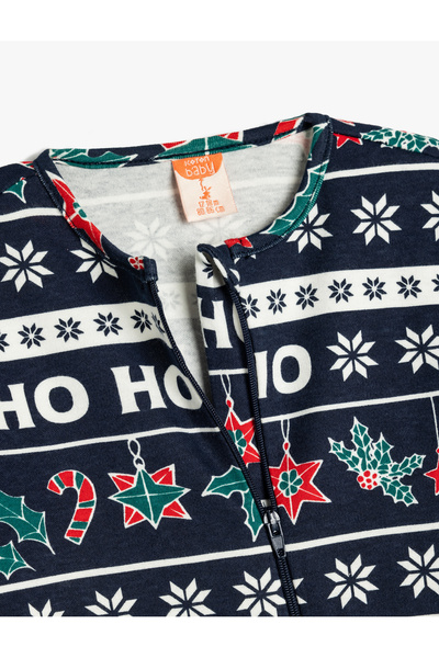 Koton Βαμβακερή χριστουγεννιάτικη φόρμα με στάμπα