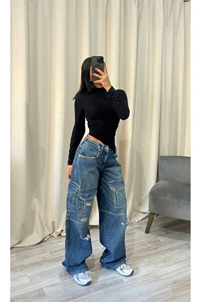 DENİKK ΤΡΕΝΔΙΑ ΕΙΚΟΝΙΚΟ ΣΧΕΔΙΟ BAGGY JEAN ΤΖΙΝ ΠΑΝΤΕΛΟΝΙ