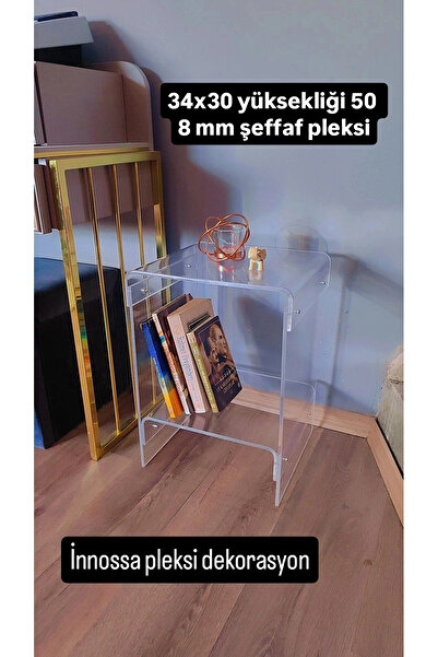 innossa pleksi dekorasyon 8 mm şeffaf pleksi yan sehpa