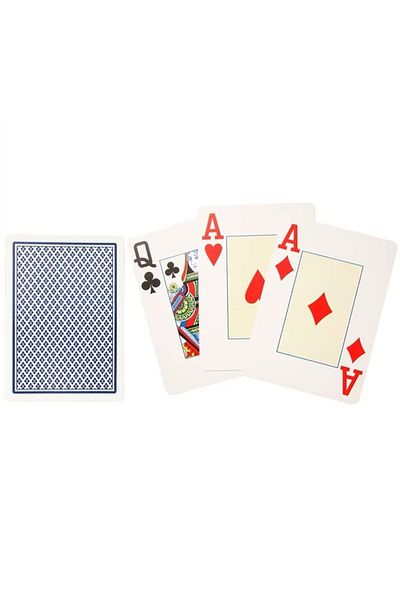 SPELT Jumbo Large Writing Pvc Playing Cards - Blue Playing Cards 8.9cm X 6.4cm