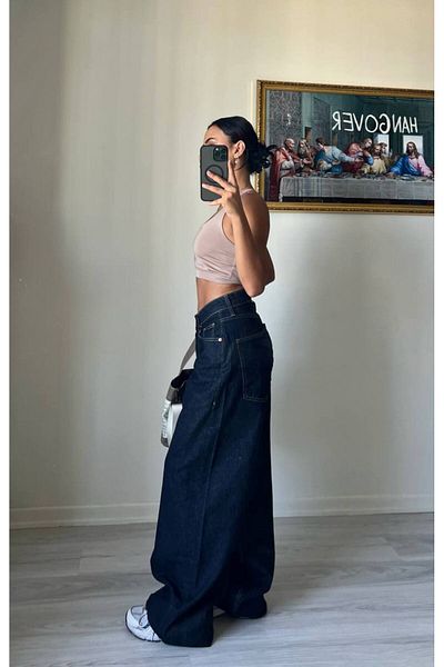 DENİKK ΤΡΕΝΔΙΑ ΕΙΚΟΝΙΚΟ ΣΧΕΔΙΟ BAGGY JEAN ΤΖΙΝ ΠΑΝΤΕΛΟΝΙ