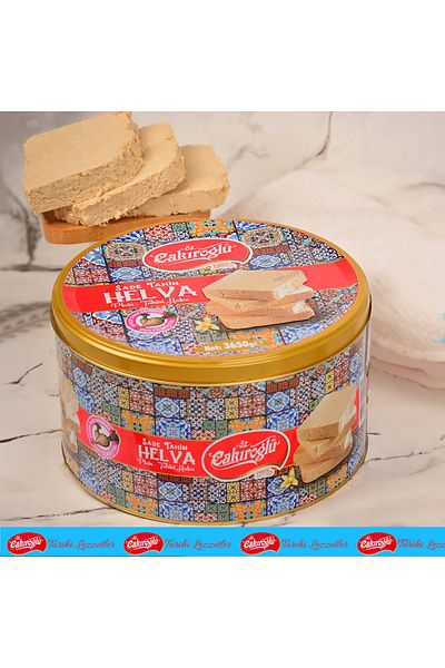 Öz Çakıroğlu Plain Tahini Halva in Tin Box 3650 g