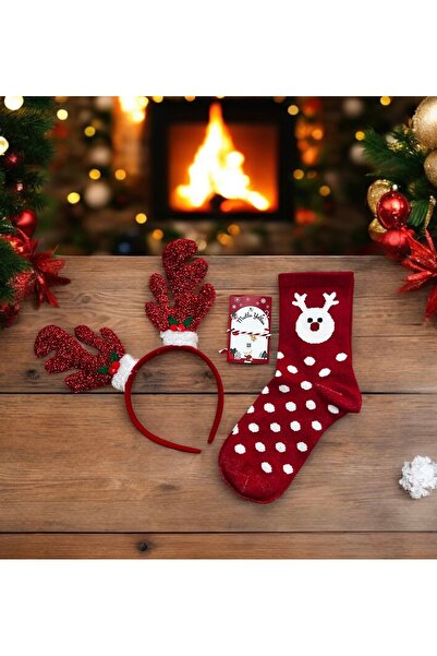 hasır bohem Hasır&bohem Yılbaşı Hediye Seti Yılbaşı Hediye Paketi (taç,çorap ,bileklik)