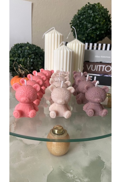 Handmade Mini Ayıcık Mum (Doğal Soya Wax) 25’adet
