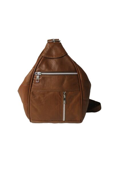 MEBES Summer Genuine Leather Women's Shoulder Bag Sparrow Model Tan Color