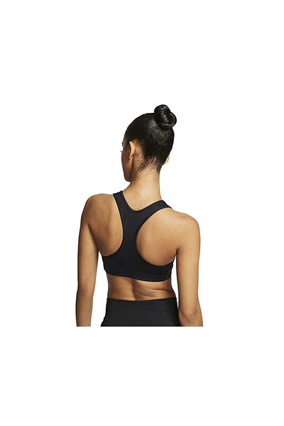 Nike قميص داخلي رياضي نسائي أسود Dri Fit Swoosh - مع دعم وبدون حشوة BV3630-010