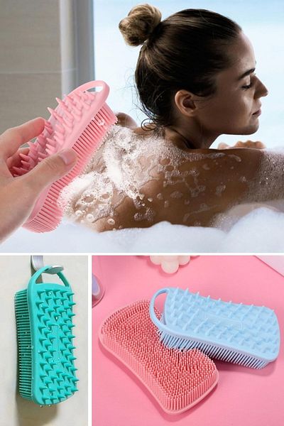 Buffer ®   Silicone Bath Body Brush with Self-Suspension Exfoliating and Massage Effect