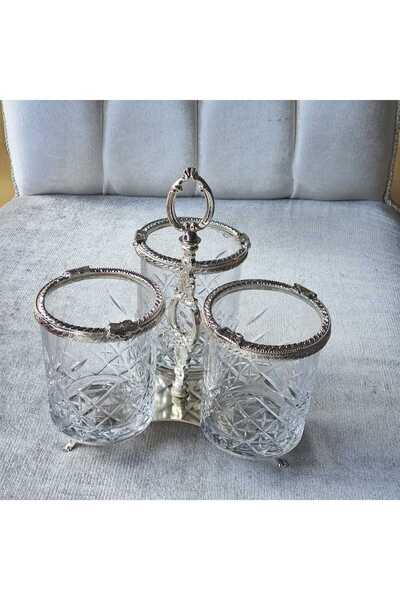 AlyaHomeAksesuar Silver Color Triple Spoon Holder Set