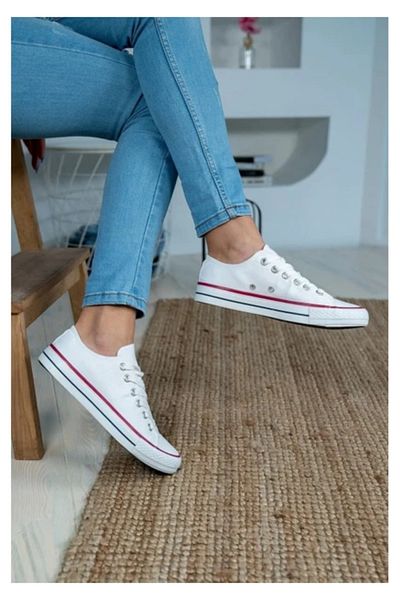 ELİTE STEP Black White Unisex Linen Cnv Sneaker Sneakers