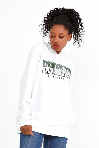 Superlife Süperlife Kapş. Двоколірний світшот з принтом Brooklyn SPR22SWK165